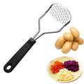 Potato Masher Stainless Steel Manual Kitchen Vegetable Ricer Fruit Banana Egg Crusher Tool Random Color