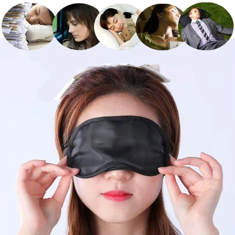 1 Pc Sleep Mask Natural Sleeping Eye Mask Eyeshade Cover Shade Eye Patch Women Men Soft Portable Travel Eyepatch 2