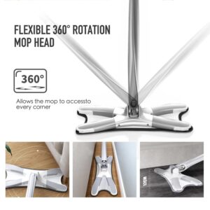 X Mop Manual Extrusion Hand Free Flat Squeeze Mop X Type Microfiber Squeezing Twist Mop Household Cleaning Tool