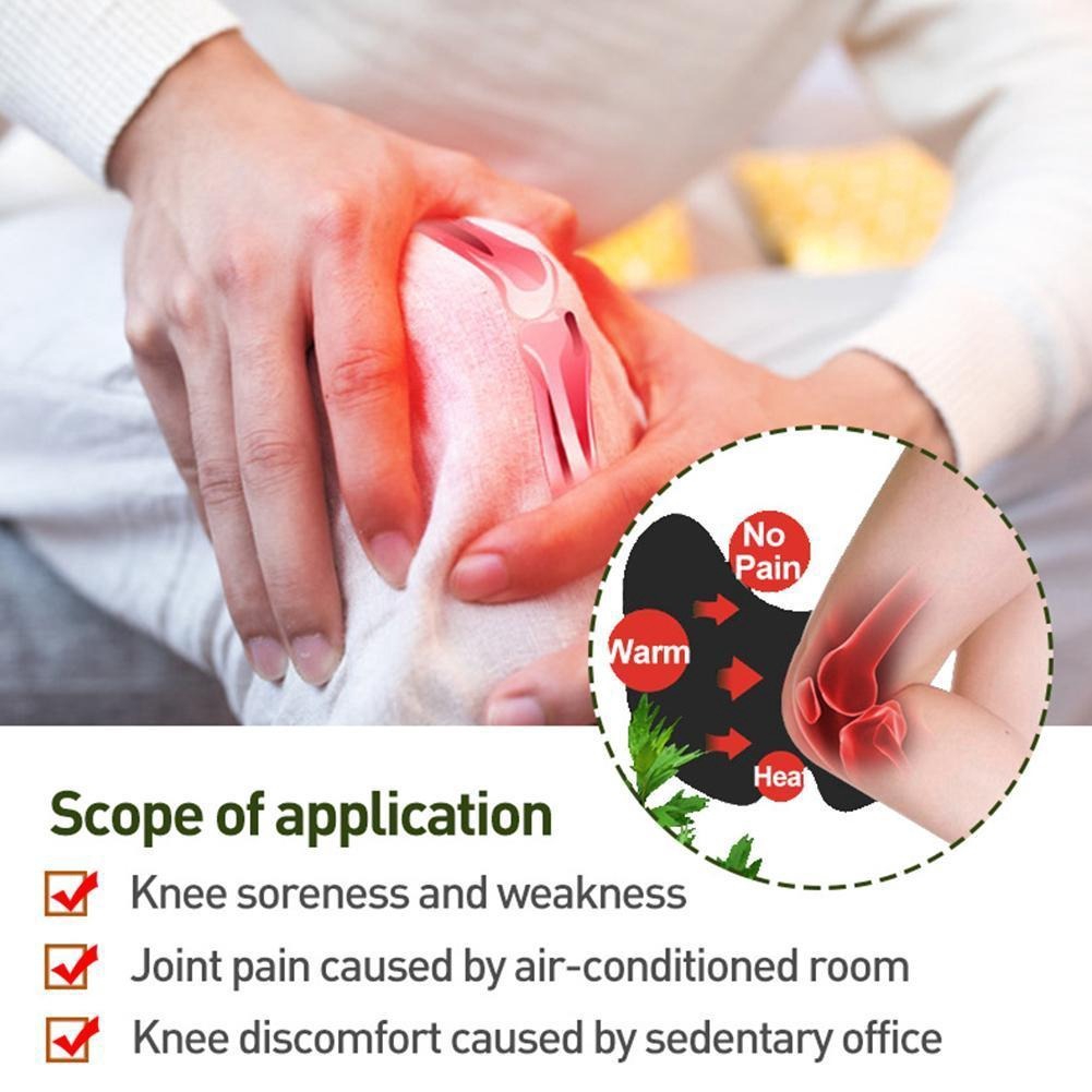 Herbal Knee Pain Relief Patch – Heat Therapy For Joint & Muscle Comfort, Natural Ingredients (Pack Of 10 Pcs)