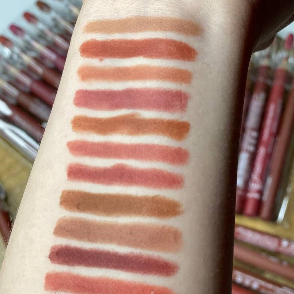 Flormar Waterproof Lip Pencil Set Of 12 – Long Lasting, High Quality Lip Liners In Assorted Shades