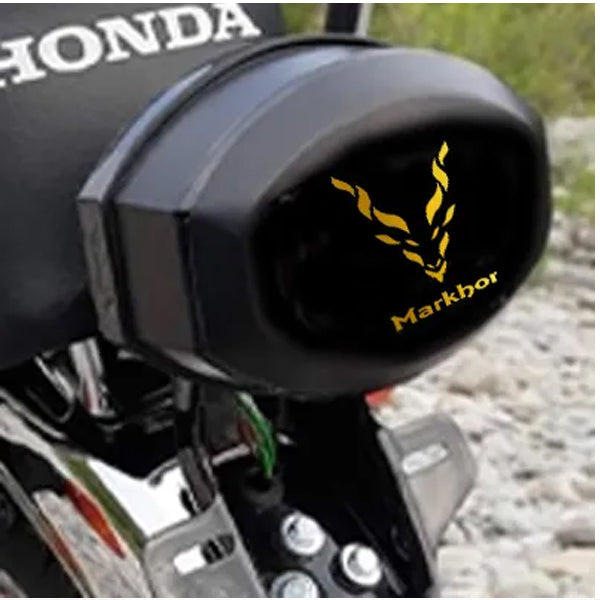 Premium Markhor Gold Sticker 2 To 3 Inches Waterproof Durable Strong Adhesive High Quality Vinyl PVC Practical Choice For Bikes Cars And Cycles
