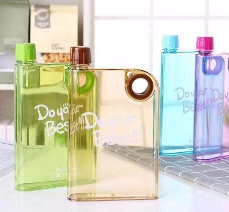 Ultra Slim Notebook Style Water Bottle 1 Pc Random Color
