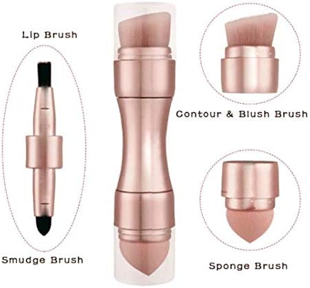Max Factor X 4 In 1 Makeup Brush Set Portable Mini Travel Makeup Brushes Makeup Brush Mini 4 In 1 Kit For Travel Cosmetic Applicator Foundation Sponges Brushes Concealer Professional Make Up Tools R
