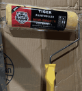 Tiger Professional Paint Roller – 9-Inch Semi-Smooth Roller with Handle – Heavy-Duty Wall Painting Tool for Rough & Smooth Surfaces – DIY & Contractor Grade