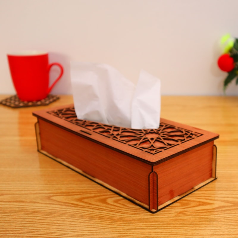 Wooden Tissue Box Elegant Design Smooth Finish Easy Use Durable Construction For Home And Offices