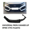 Universal Front Canard Lip – 3 Pcs Plastic Car Spoiler Kit