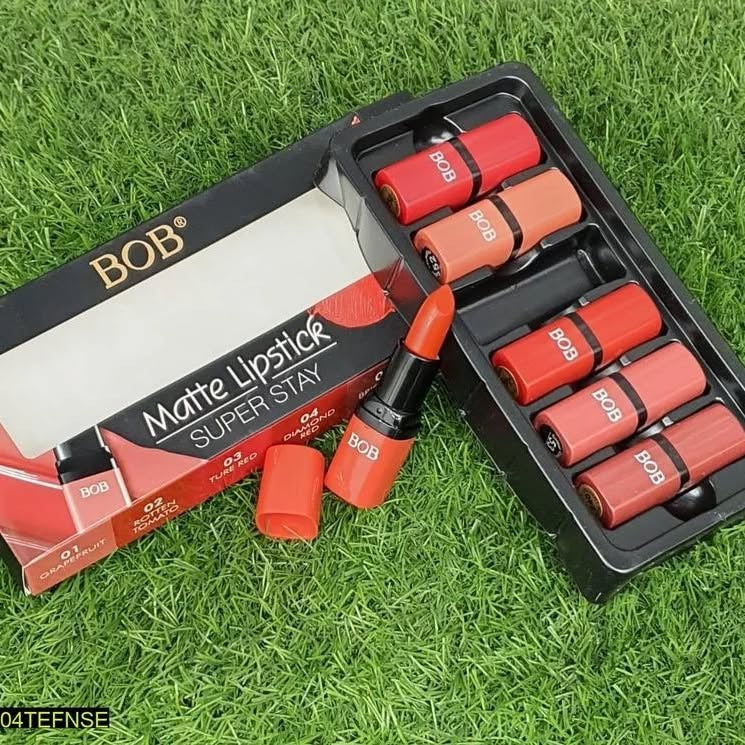 Pack Of 6 Bob Super Stay Matte Lipstick Set Best Quality Matte Lipsticks For Women Random Shades