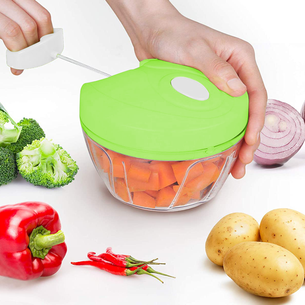Speedy Chopper Multi Use Turbo Cutter Mini Handy Manual Speed Chopper For Vegetables Fruits Imported Heavy Quality Best Make Your Life Easier Nicer Dicer Random Color
