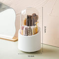 Brush Container Makeup Brush Holder Dust Proof Rotating Plastic Lipstick Eyebrow Pencil Vanity Supplies Random Color 721379