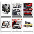Racing Cars JDM Honda Civic Lamborgini Supra wall posters wall decorations for any room