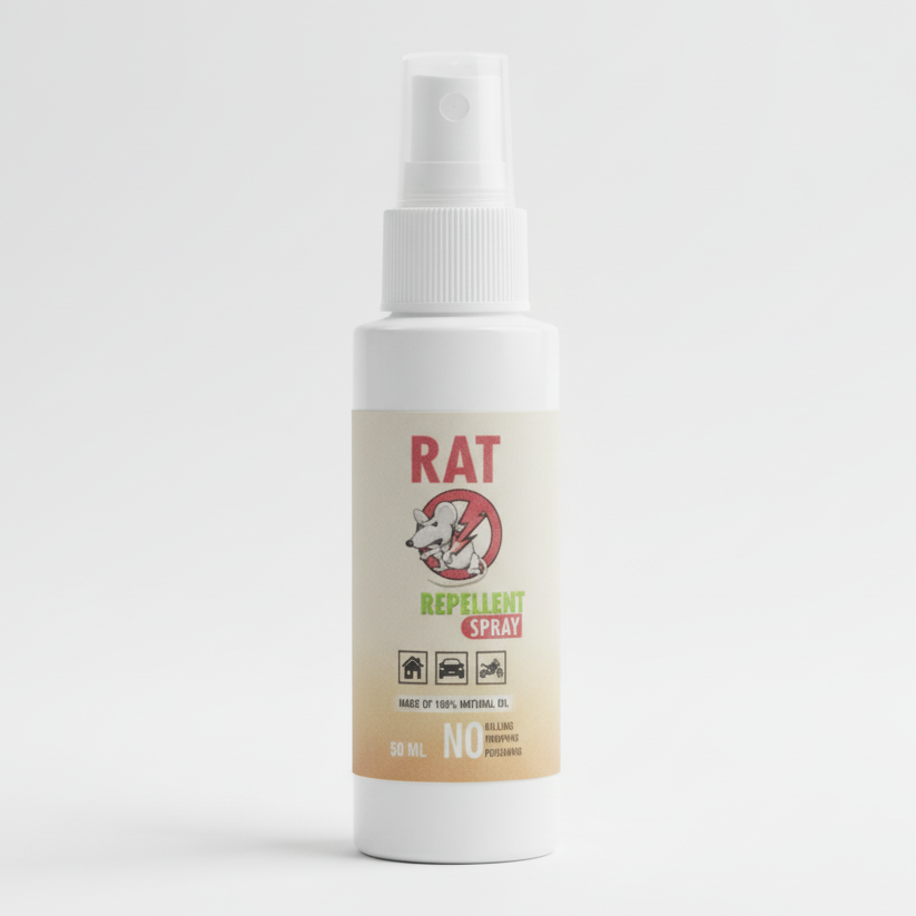 Rat Repellent Spray – Protects Car Wires & Engine, Home & Office Use, Long-Lasting (50ml)