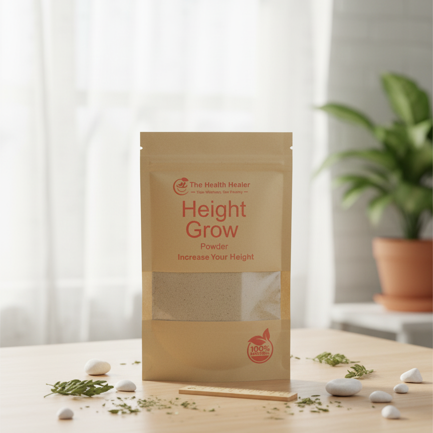 The Health Healer Height Grow Powder - Herbal Product Designed For Nutrition And Dietary Wellness Routine - 100g
