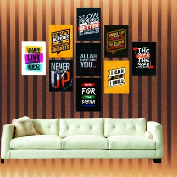Set of 9 Premium Wall Art Photo Tiles – Modern Home Decor Sets 8x11
