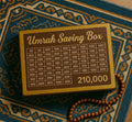 Wooden Umrah Saving Box – Premium 210,000 Goal Money Box For Umrah Fund, Elegant Islamic Design Charity And Donation Storage Box