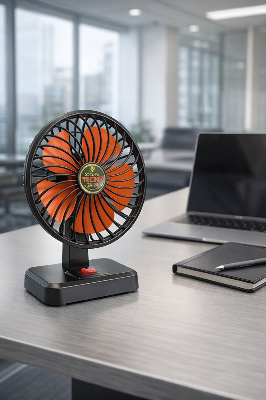 TECNO Plus GA-88 Portable AC/DC Table Fan – 12V Car & 220V Home Fan | Adjustable Mini Desk Fan for Office, Travel & Load Shedding | 8x6 Inches