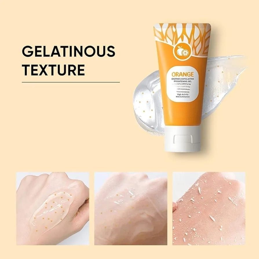 Orange Enzymes Exfoliating & Brightening Gel | Deep Cleansing Face Gel for Smooth, Glowing & Refreshed Skin (60ml)
