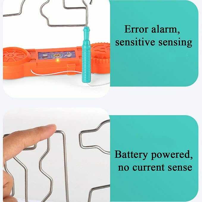Kids Collison Electric Shock Toy, Education Electric Touch Maze Game Party, Funny Game Science Experiment Toys for Children Gift (Mix Color)
