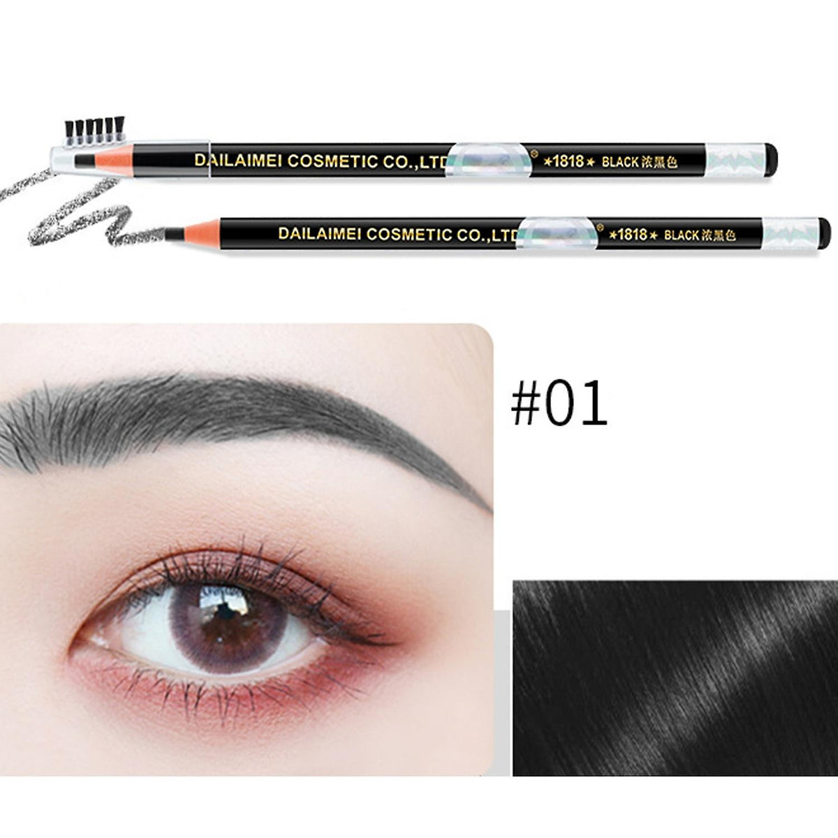 12 Pcs Waterproof Sweat Proof Eyebrow Pencil Non Smudge Long Lasting Random Color
