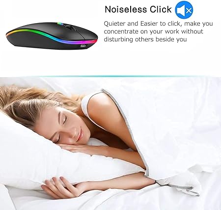 Hp W10 Wireless Rgb Bluetooth Wireless Rechargeable Slim Mouse