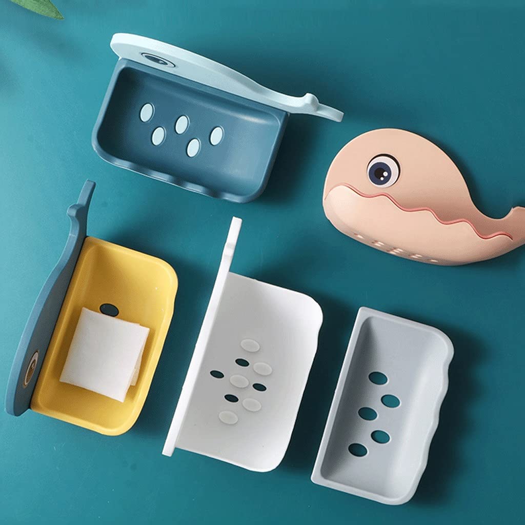 Little Whale Drain Storage Rack Dish Soap Holder For Bathroom And Shower Self Draining Waterfall Soap Tray Kitchen Random Color 2