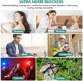 Foam Ear Plug For Travel Anti Noise Reduction Removable Corded Soft Earplugs For Sleeping Hearing Ear Protection Earmuffs Noise Prevention For Airplane Travel Pack Of 5