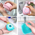 Silicone Bath And Body Shower Brush With Liquid Soap Dispenser Random Color