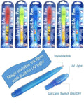 Secret Message Pen Invisible Colorless Ink Or Spy Magic Pen With Uv Light Set Of 6