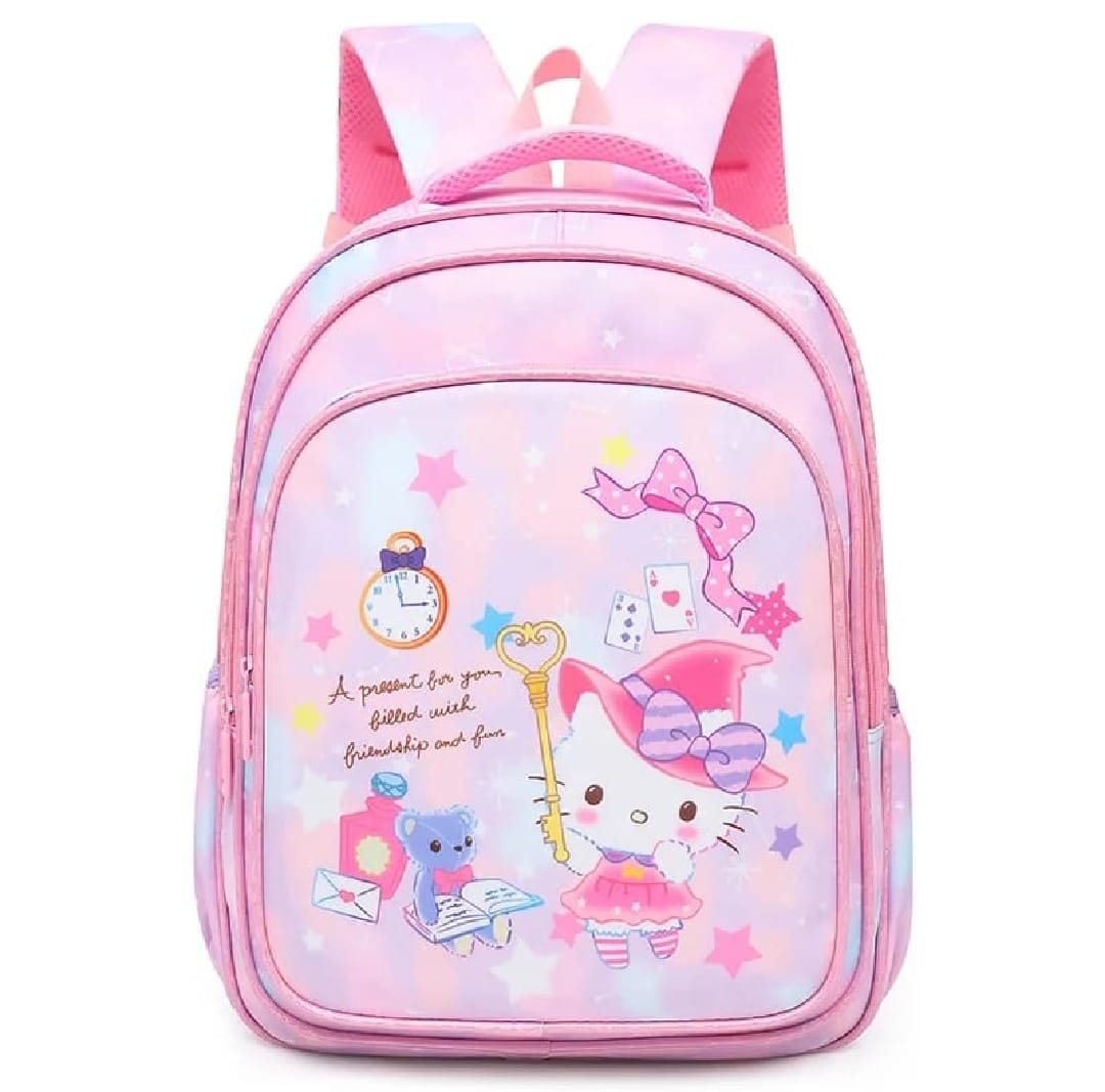 Hello Kitty Themed Pink Children School Bag Stylish Durable And Spacious Design For Daily School Use