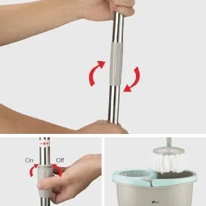 360 Rotating Head Mops With Bucket Mob Deep Cleaning Magic Mop Microfiber Mop Best For Home And Office Cleaning