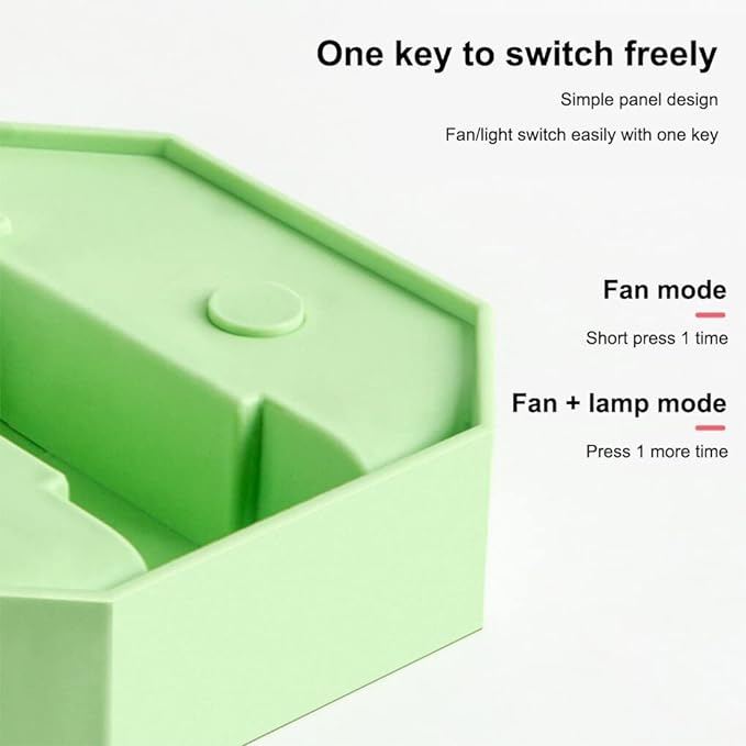 Portable Folding Fan Desktop Fan Retractable Adjustable Table Cooling Plastic Fan Summer Outdoor Indoor Work Personal With Night Light Random Colors