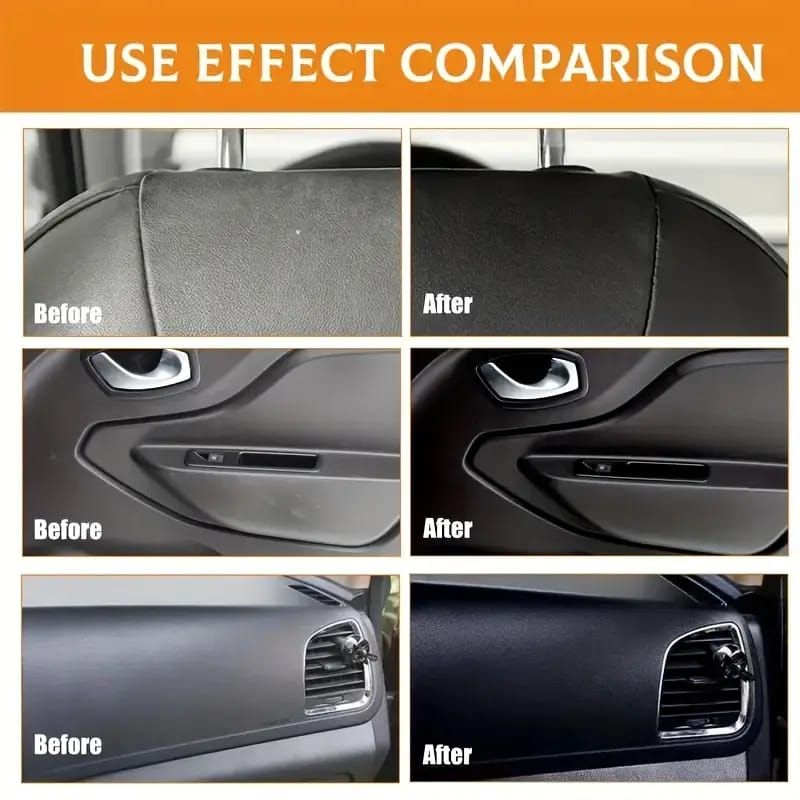 Qifenghe Professional 200g Car Interior Plastic Renovation Wax – Premium Varnish Soft Wax with Applicator Sponge for Whole Car Interior Refurbishment & Cortical Brightening