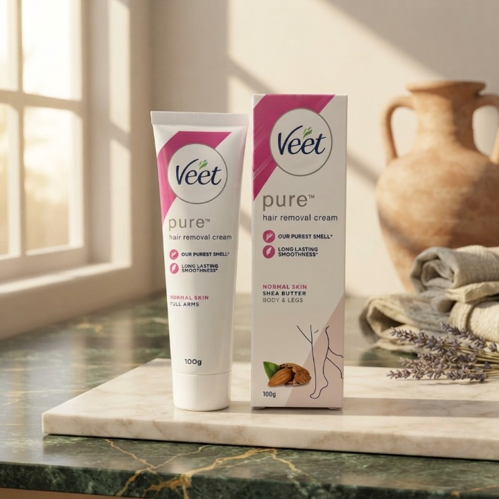 Veet Pure Hair Removal Cream For Normal Skin 100g Tube Gentle Effective Reliable Smooth Finish Practical Choice For Daily Beauty Care