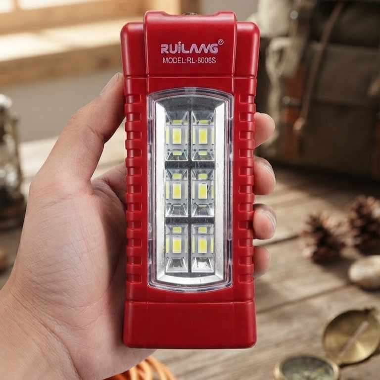 Ruilang Model RL-6006S Rechargeable LED Flashlight And Emergency Work Light - Versatile Portable Lighting Solution For Daily And Emergency Use