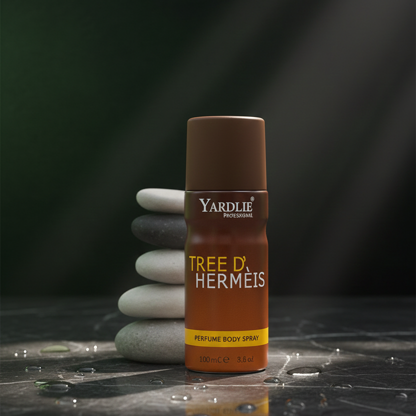 Yardlie Professional TREE D' HERMEIS Perfume Body Spray (150ml): Earthy, Woody, and Elegant Aromatic Deodorant for Men.