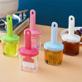 Oil Bottle with Silicone Brush – Durable Kitchen Tool for Easy Cooking and Baking Use.( Random Color)