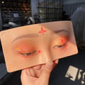 Makeup Eye Practice Board Silicone Training Mannequin Reusable Flat Face Tool For Cosmetic Application Skills Training