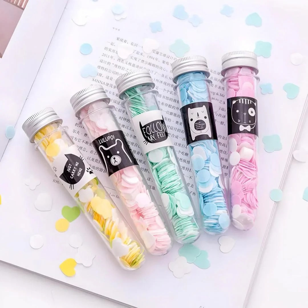 100 PCS Disposable Flower Paper Soap with Portable Tube – Multi-Color Travel Sheets for Hand Washing & Outdoor Use- Random Color