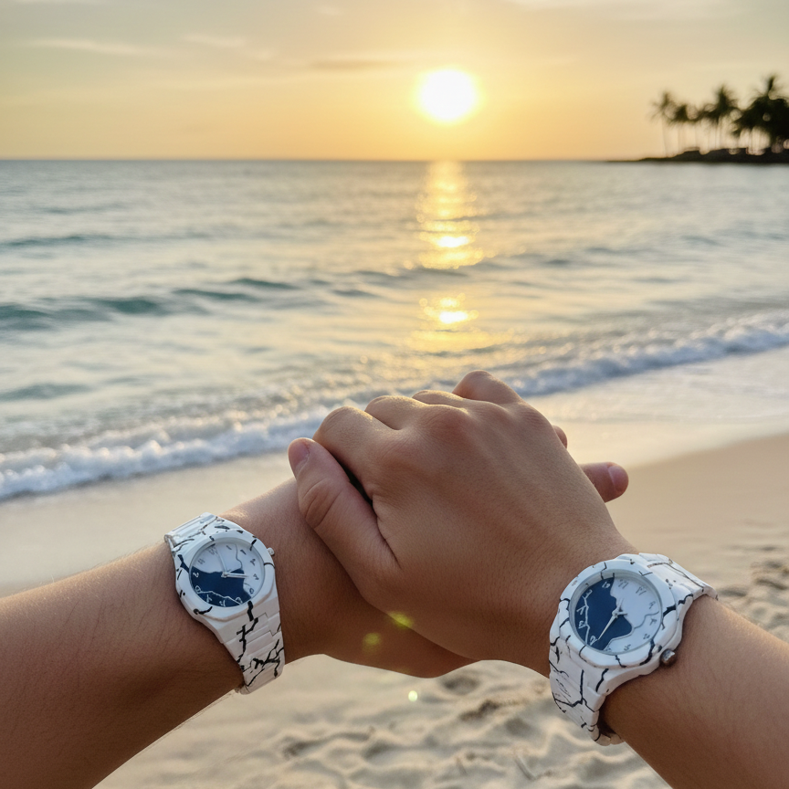 Tiger Aura Pair Watch – Stylish His & Hers Wristwatch Set, Elegant Design for Couples & Gifting
