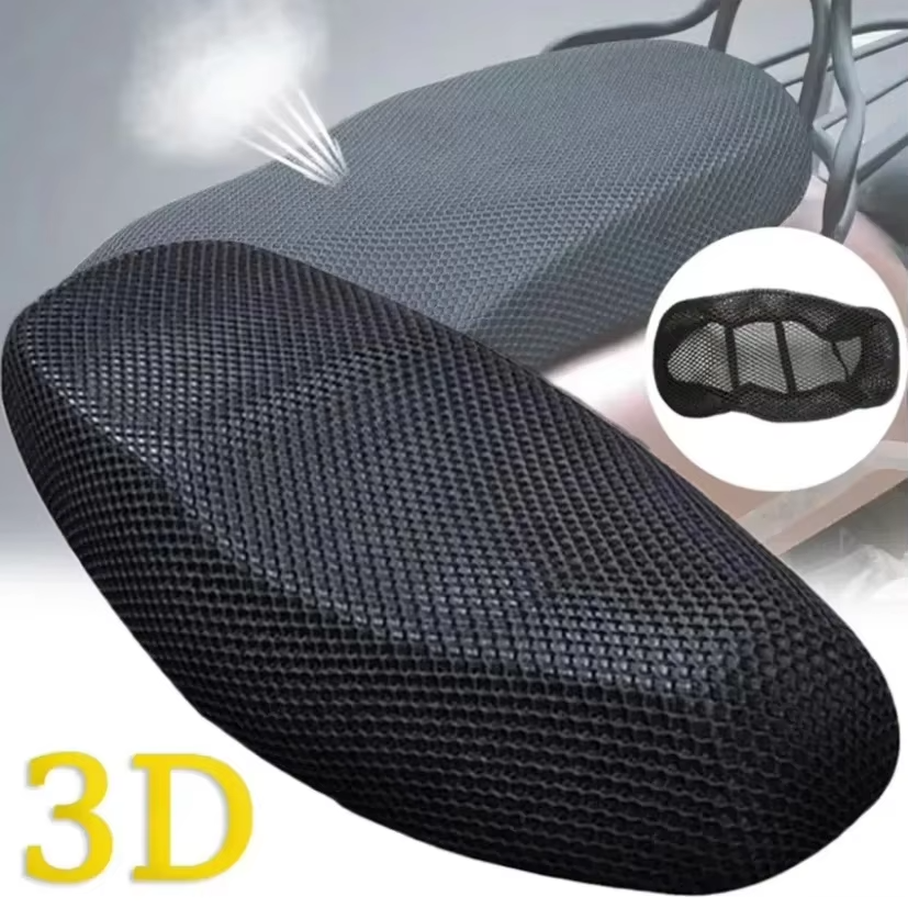 Bike net seat cover for all motorbikes 10 MM Thickness- stretchable material - thick net cover- long lasting - fits on all models CD 70/ CG125/ YBR/ YBF/150CC/200CC scooty seat cover