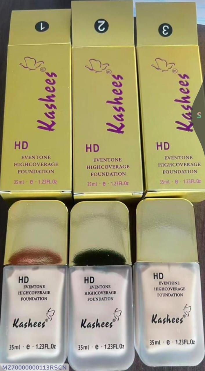 Kashees Gold HD Eventone High Coverage Creamy Foundation - 35ml