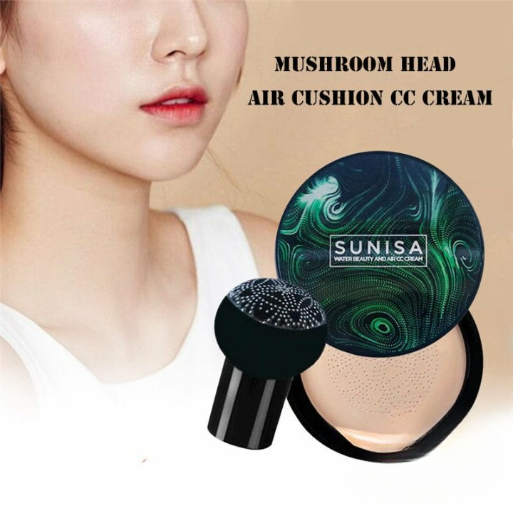 Sunisa Mushroom Head Air Cushion CC Cream + Nude Eyeshadow Palette | Makeup Deal For Smooth Coverage & Natural Glam
