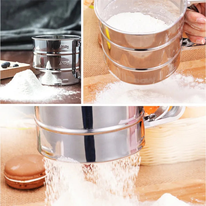 Stainless Steel Flour Sifter For Baking And Kitchen Use