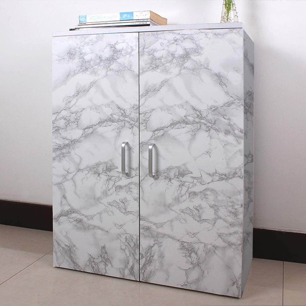 Self Adhesive White Marble Sheet For Kitchen – Waterproof, Heat And Oil Resistant Wallpap er For Countertops, Cabinets, And Furniture(60x200)