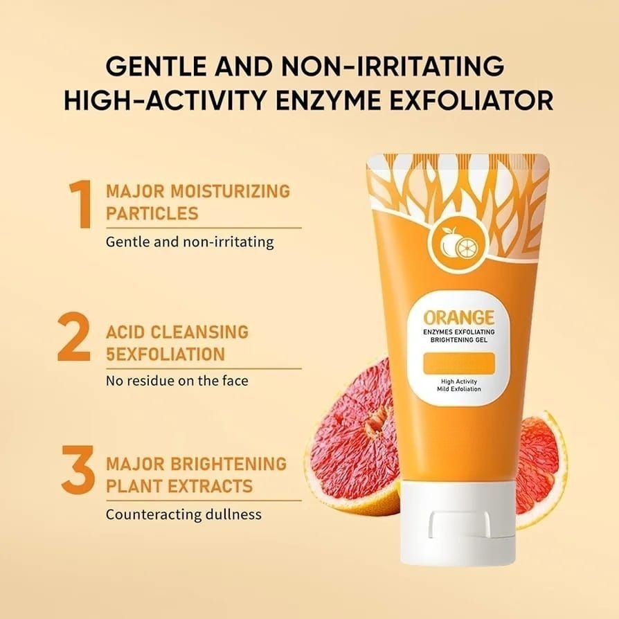 Orange Enzyme Exploiting Gel – Brightening, Exfoliating & Nourishing Citrus Skincare for Radiant, Healthy, Glowing Complexion Every Day 100g