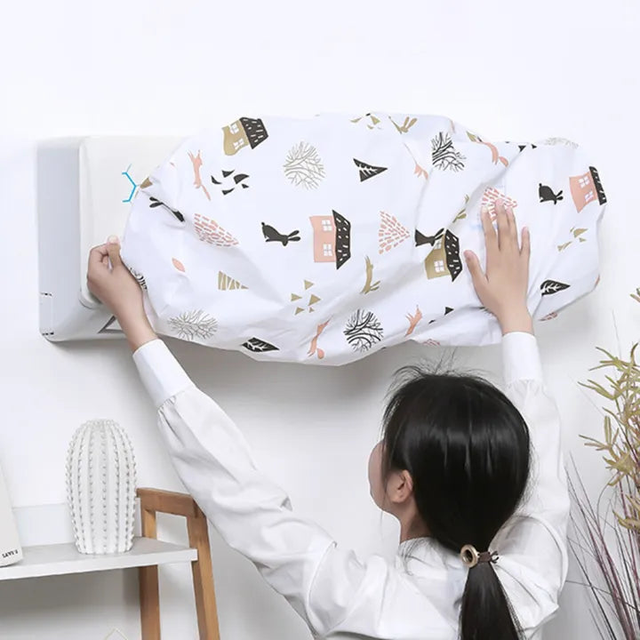 Ac Protective Dust Cover Cute Cartoon Printing Dust Cover For Air Condition Random Design Color1 Ton