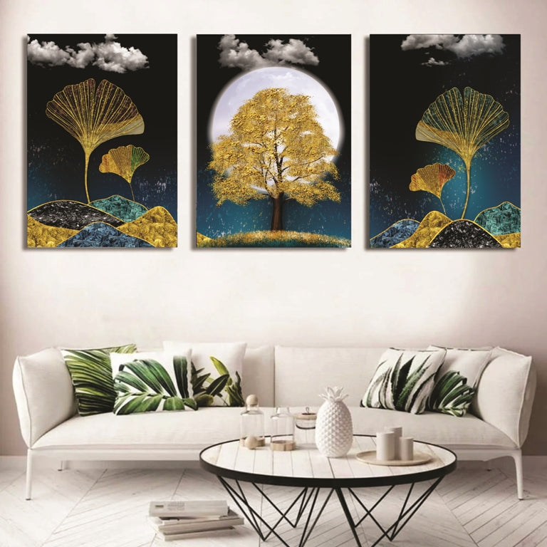 Set of 3 Wall Art Wooden Phototile Frames for Wall Decor