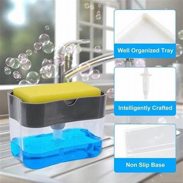 2-in-1 Soap Pump Dispenser with Sponge Holder – Kitchen Sink Liquid Soap Dispenser for Easy Dishwashing (Without Sponge)