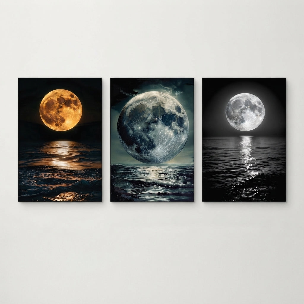Set of 3 Premium Wall Art Photo Tiles – Home Decor Accessory Designed For Interior Styling And Daily Living Space Routine - Size: 8x11