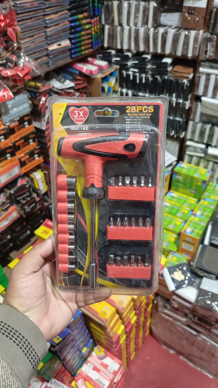 28‑Pcs Screw Tool Set | High‑Quality Screwdrivers & Bits | Durable Repair & Assembly Kit